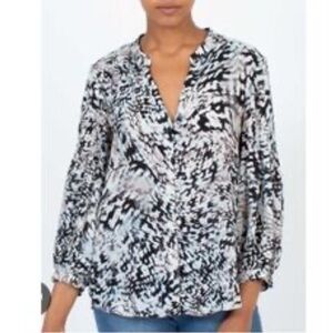 Parker Monochrome Abstract Blouse